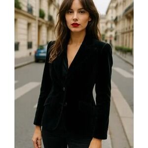 Max Mara Two Button Velvet Blazer